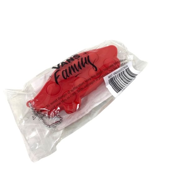 VANS Silicone Pop It With Stainless Steel Keychain Red VN000CECNOA - Picture 4 of 5